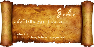 Zöldhegyi Laura névjegykártya
